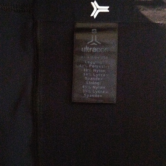 Leggings - ultra cor black polka dots and stripes print size small - Picture 2 of 8